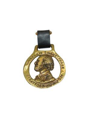 Shakespeare Brass Equestrian Horse Medallion England Vintage